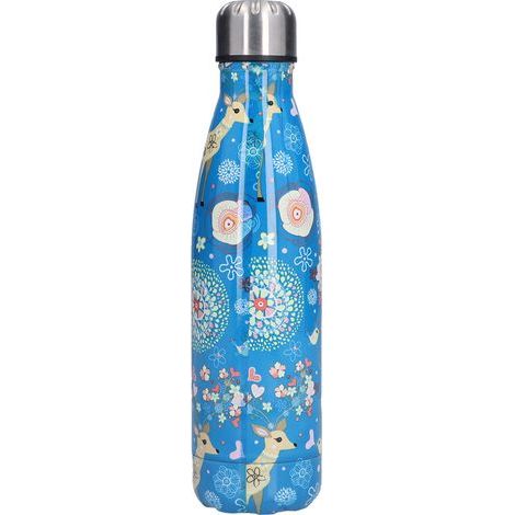 Bouteille Isotherme en Acier Inoxydable pour Boissons Chaudes et Froides - Modèle Blue Right Deer (1/5)