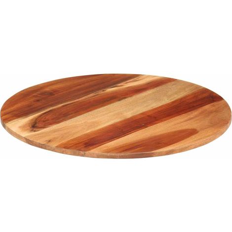 Maison Exclusive - Dessus de table bois massif d'acacia rond 15-16 mm 60 cm (1/5)