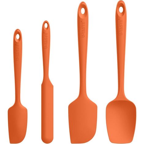 Silikon Teigschaber 4er-Set, 250℃ hitzebeständig, orange