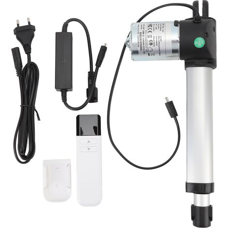 Actionneur linéaire 150 mm de course, moteur 4000 N avec télécommande pour canapé électrique, fauteuil releveur et TV, prise UE 100-240 V (1/5)