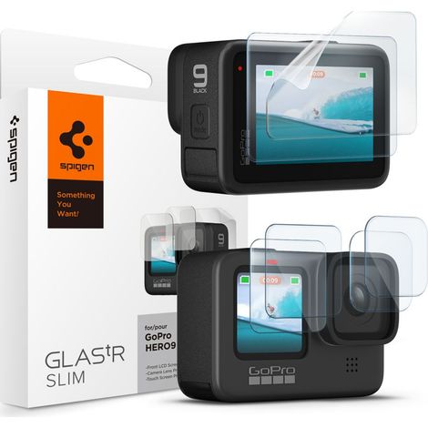 Vetro temperato Spigen Glas.TR Slim + pellicola 2-SET GoPro Hero 9 / 10 / 11 / 12 trasparente (1/5)