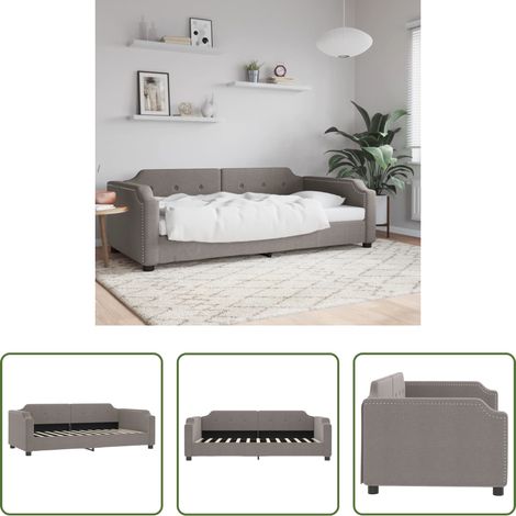 vidaXL Schlafsofa - Tagesbett Taupe 80x200 cm Stoff (1/5)