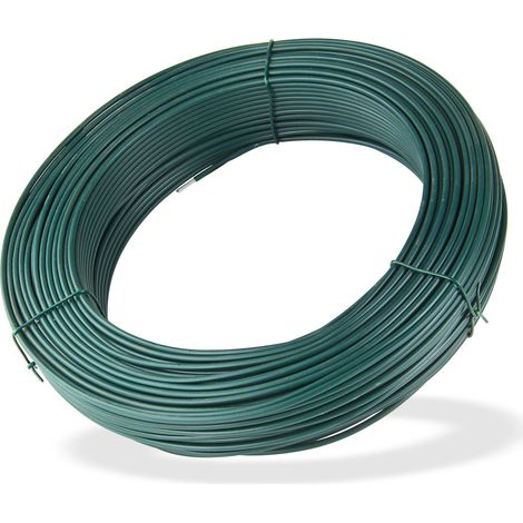 Spanndraht grün 110 m x 3,8 mm Bindedraht Wickeldraht Maschendraht Zaun Draht (1/2)