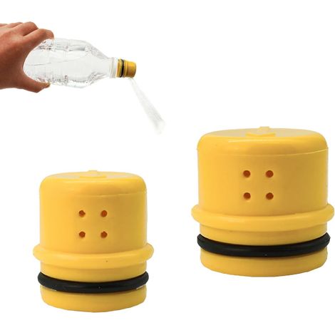 2 Pièces Bouchon de Bouteille en Plastique Perforé, Bidet Portable de Voyage, Bidet Portable le Plus Discret, Convient pour la Douche Privée, le Lavage en Plein Air, L'arrosage des Fleurs (1/5)