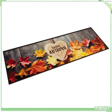 4005627 Tapis de cuisine lavable impression d'automne 60x180 cm velours (1/5)