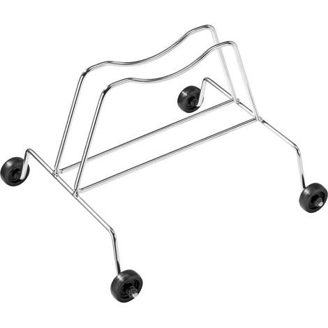 Andrys Rastrelliera Bici 1 Posto con Rotelle Fisse Ruote 6cm Acciaio Zincato