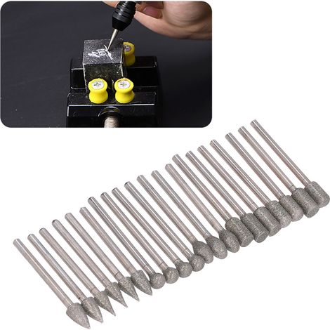 Set mit 20 Diamantschleifköpfen in verschiedenen Ausführungen (1/5)