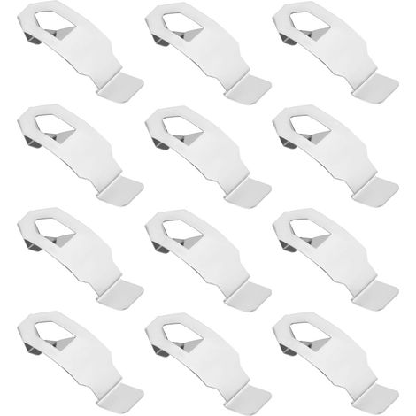 Set mit 20 Tisch-Fotohalterungen, Wandhalterungen, Metallfedern, Drehclips, Aufhängezubehör, silberfarben, 35 x 13 mm – AquaForge