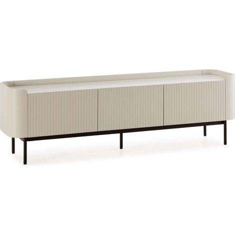 Mueble para televisión 3 puertas mod-Maya acabado crema, 180cm(ancho) 55cm(alto) 40cm(largo) (1/5)
