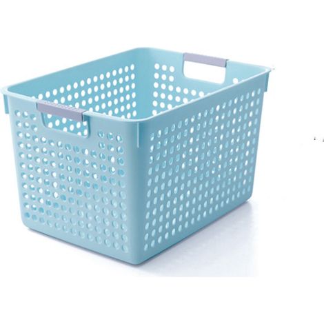 Panier À Linge En Plastique - 31 X 22 X 17 8 Cm - Aération Optimisée - Poignées Argentées - Usage Familial Et En Résidence Étudiante - 1 Pièce (1/5)