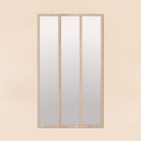 Miroir contours bois 40x70cm