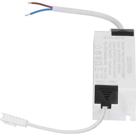 Driver LED 30W à courant constant 750mA, entrée AC85-265V, sortie 24-40VDC, connecteur de driver d'alimentation, transformateur pour lampe LED. (1/5)