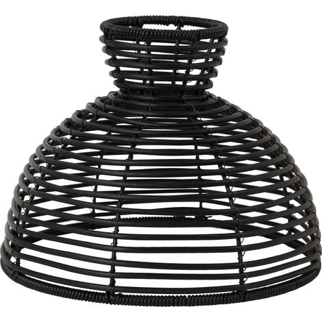 Outdoor Lampenschirm ,Runde, aus Kunst-Rattan, klein, schwarz, E27, Ø 26cm (1/5)