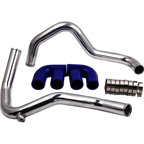 Kit de tuyaux d'intercooler, diamètre 57 mm, installation à montage avant, construction en aluminium durable (1/5)