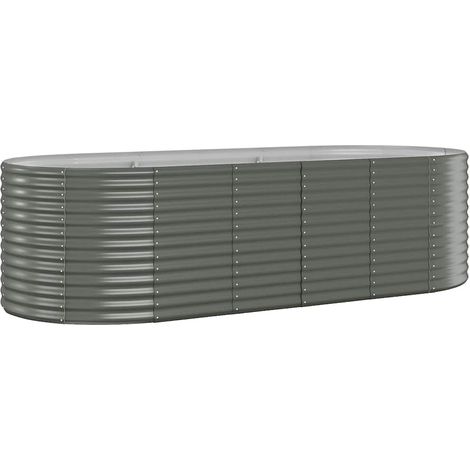Maison Exclusive - Hochbeet Verzinkter Stahl 249x100x68 cm Grau (1/5)