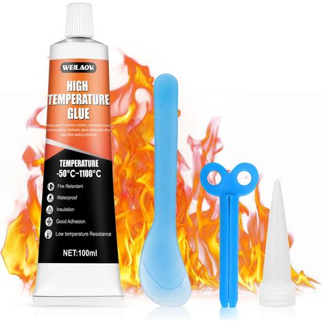 Colle Refractaire Haute Temperature pour Vitre Four, Mastic Refractaire (1/5)
