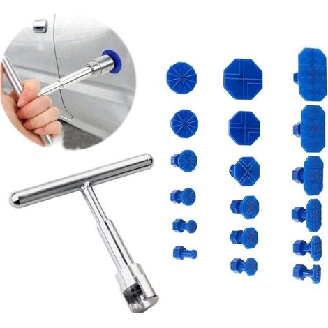 Kit de débosselage pour voiture 18 pièces, outil de débosselage pour voiture, ensemble d'outils de réparation de bosses de carrosserie (1/5)