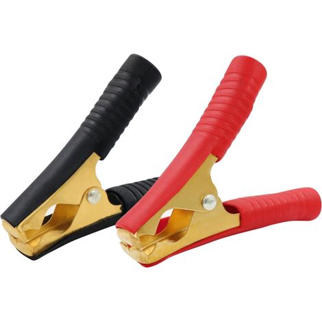 Pince Crocodile Batterie 100A - Lot de 2 - Cuivre Pur - Pour Véhicule 12V 24V (1/5)
