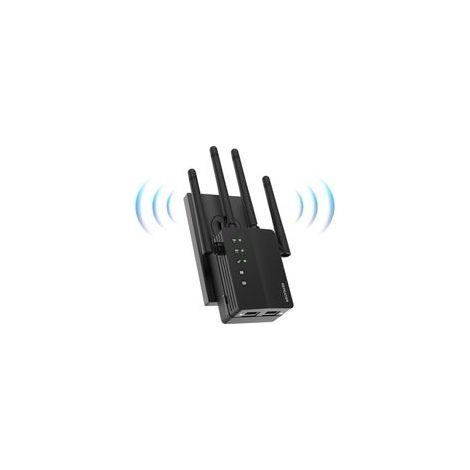 Répéteur WiFi Puissant 1200Mbps Amplificateur WiFi Puissant 2,4 G 5,8 G 2 Ports LAN Prenant WiFi Range Booster WiFi Répéteur Extenseur sans Fil avec Port Ethernet, WiFi Booster, Protection WPS (1/5)