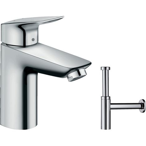 Mitigeur lavabo HANSGROHE Logis 100 + siphon FlowStar S