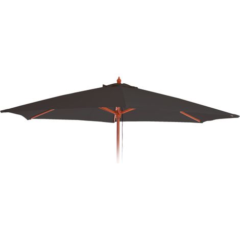 [NEUWERTIG] Ersatz-Bezug für Sonnenschirm Lissabon, Sonnenschirmbezug Ersatzbezug, Ø 3m Polyester 6 Streben anthrazit