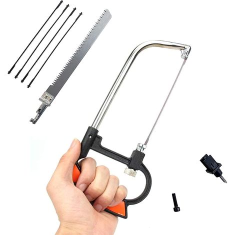 KIT SEGHETTO 7 IN 1 MULTIUSO, LAME PER SEGHE IN ACCIAIO, SEGHETTO FAI DA TE, KIT SEGA ATTREZZI PER LA CASA LAME MULTIPLE - DISCORAMA®