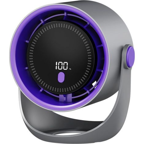 1 ventilateur de circulation d'air, 100 vitesses continues, tête oscillante, batterie 2000 mAh, USB-C, 3 modes (table/mural/suspendu), 6 m de portée (1/5)