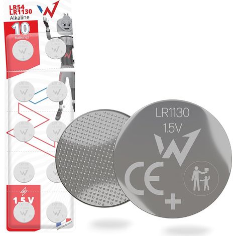 Lot de 10 LR1130 1.5V Alcalines Piles Boutons – Jusqu’à 970h d’autonomie – Idéal Livres Musicaux Calculatrices, Jouets, Montres, Outils de Mesure (1/5)