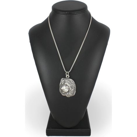 Pastore del Caucaso - collana con ciondolo a forma di cane su catena d'argento, gioiello unico di Art-Dog (1/5)