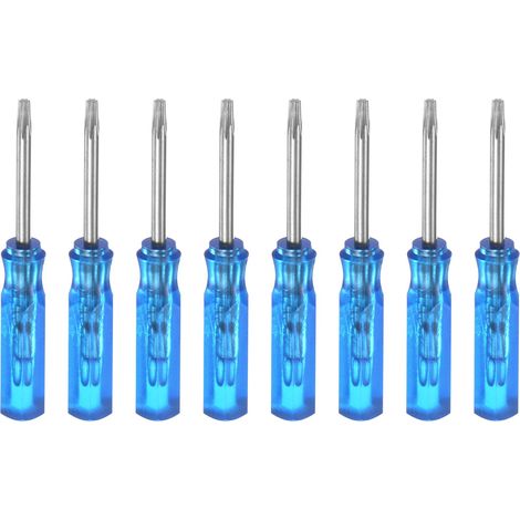 8Pcs Mini Tournevis Torx T6 Magnétique Étoile 45mm Bleu (1/5)