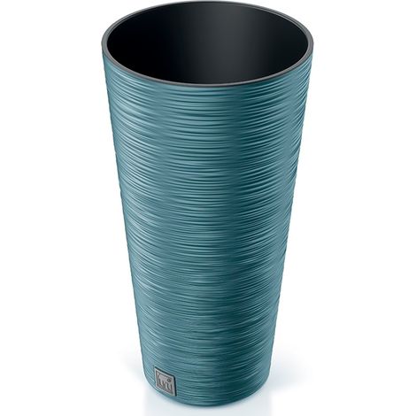 Pot de fleurs rond avec reserve d´eau 15 L bleu - FURU (1/5)