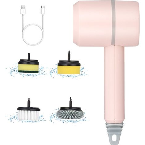 Brosse nettoyage électrique multifonction 1200mAh - Fil acier, pour cuisine, salle de bain, chaussures