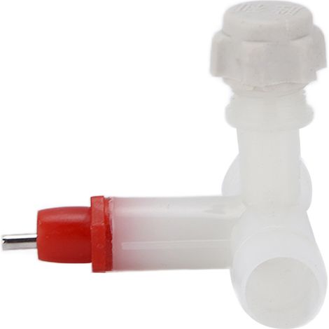 Lot de 10 abreuvoirs automatiques à tétine pour volailles, avec fontaine à eau à trois jets et gobelets suspendus. Accessoires agricoles. (1/5)