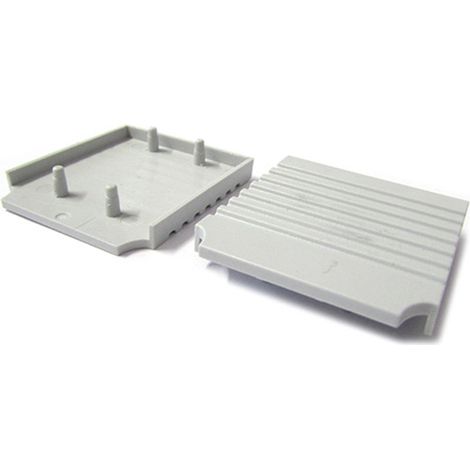 Coppia Tappi Tappini Termine Per Chiusure Profilo Alluminio Da Parete Del Specchiera Bagno BA2001 (1/3)