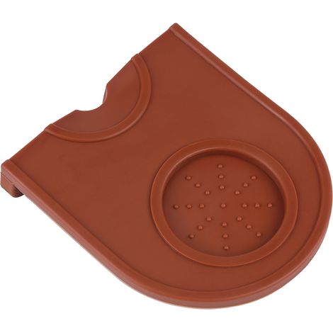 Schwarze, multifunktionale, verdickte, rutschfeste Silikonmatte für Kaffeepressen (Braun) (1/5)