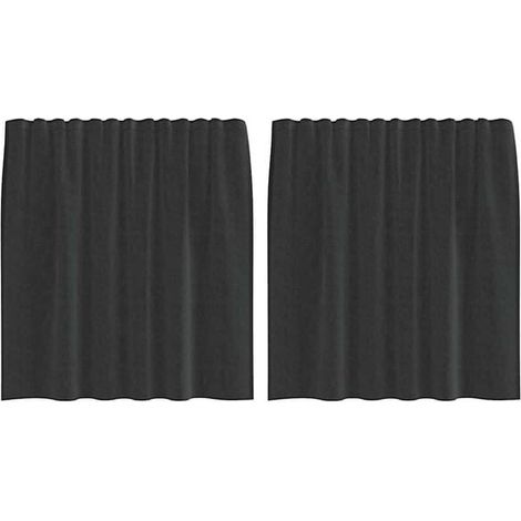 Rideaux noirs transparents, avec housse pour tringle, deux pièces par paquet. (1/5)