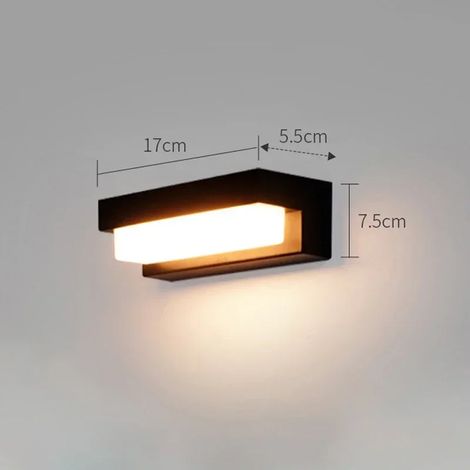 (Trois couleurs - 17 cm - 1 pièce) Applique solaire LED extérieure étanche pour jardin, balcon, porche ou escalier - Économie d'énergie (1/5)