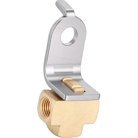 3-Way Brake Line Female T-Fitting with Mounting Bracket, Brass 3/16 Inch Clip / 8 Inch Thread 24 Universal CMB0135 (1/5)
