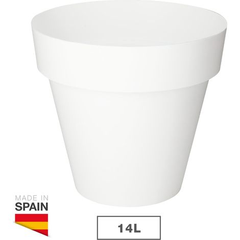 FPLUS plastiken maceta serie tes redonda 32 cm blanca 8632-bla (1/4)