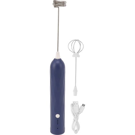 Mini-fouet électrique sans fil bleu pour œufs, lait, café, mousseur multifonction portable à main, batteur mélangeur ménager (1/5)