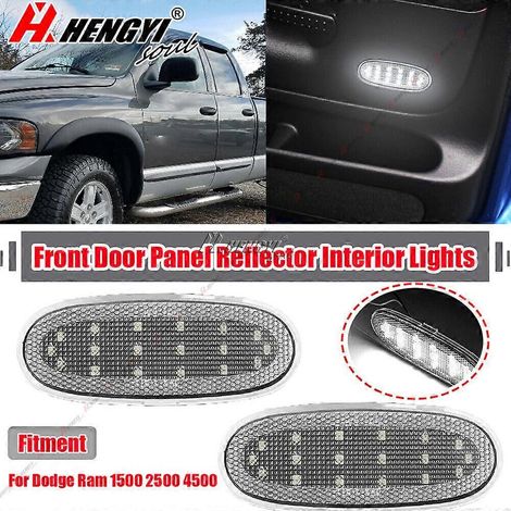 Éclairage intérieur à réflecteur de panneau de porte avant à LED blanche pour Dodge Ram 1500, 2500 et 4500 (1/5)