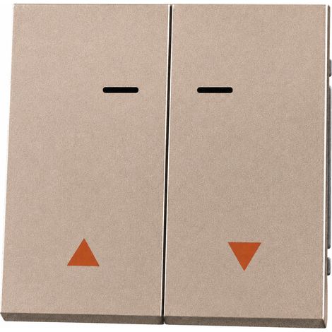 Interrupteur de volet roulant 2 voies avec voyant LED doré série Z PC ignifuge 13 × 9 × 10 cm – Livraison gratuite