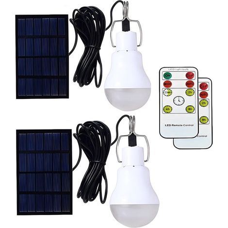 Allecto – MY13 2er-Pack Solar-LED-Außenleuchten mit Fernbedienung, tragbare Camping- und Notbeleuchtung (1/5)