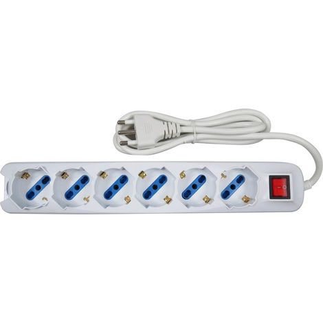 Ciabatta Multipresa Elettrica Con 6 Posti Schuko Con Interruttore Per Accensione (1/4)