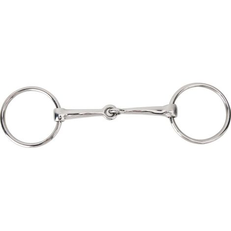 Anneau de cheval en acier inoxydable, mors de filet, bouche articulée creuse pour fournitures équestres (1/4)
