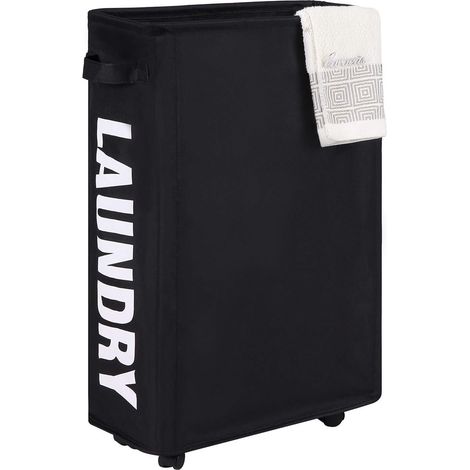 Panier à linge à roulettes style japonais, panier à linge en tissu Oxford, panier de rangement pour vêtements, panier de rangement pour tapis de yoga (1/5)