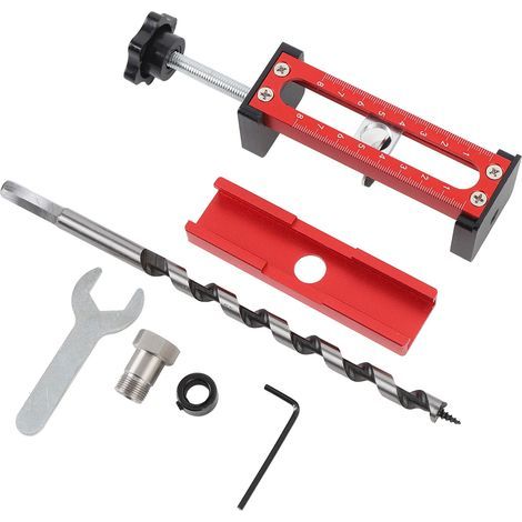 Gabarit de montage de porte d'armoire, pince de positionnement d'installation 2 en 1, outil d'ouverture de trou de Position rapide et précis, alliage d'aluminium (1/5)
