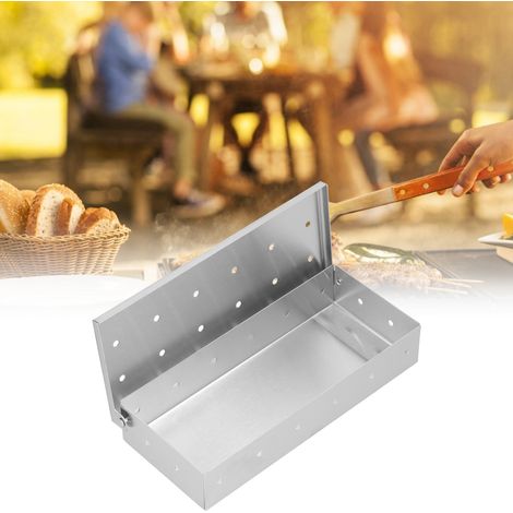 Caisse de fumoir BBQ en acier inoxydable avec couvre-feu pour barbecue indoor et outdoor (1/5)