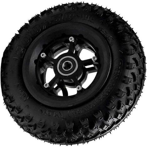 Pneu pneumatique 8 pouces 200x50 pour roue avant, compatible avec les skateboards électriques, les skateboards tout-terrain à suspension et les accessoires pour pneus tubeless. (1/5)
