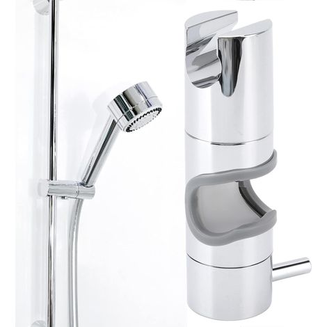 Support de douche réglable, barre de serrage coulissante, support de douchette pivotant de rechange pour salle de bain (1/5)